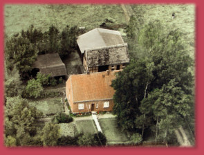 Otto Schröder, Lohndrescherei. Betriebsgelände vor 1967.